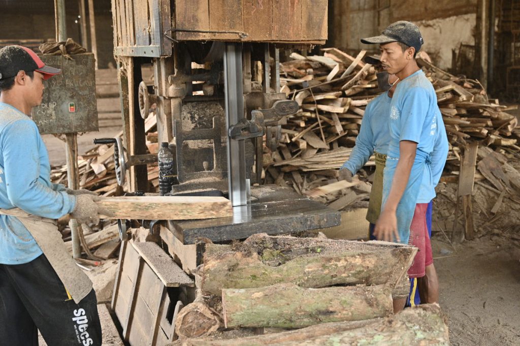 pemotongan kayu